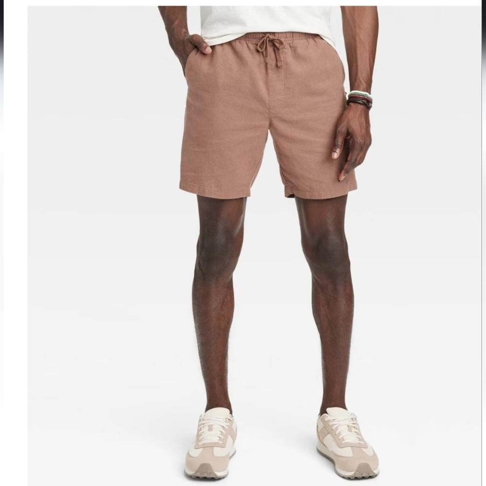 Men's 7" Everyday Relaxed Fit Pull-On Shorts - Goodfellow & Co Brown XS